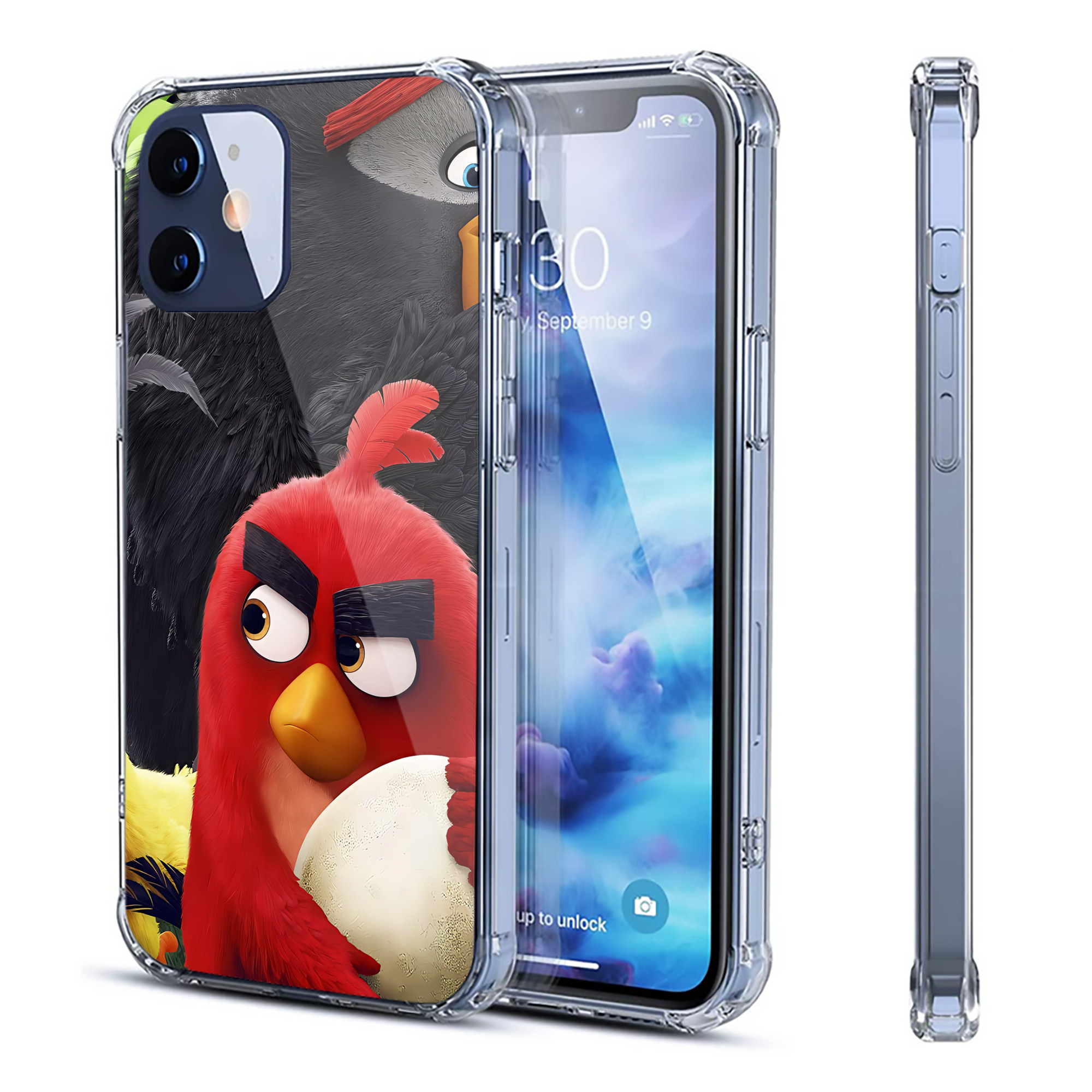 （画像用） Angry Birds アングリーバード 【iPhone 12シリーズ対応】透明スマホケース（クリアソフトケース）